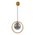 GloboStar® VIENNA 00923 Μοντέρνο Φωτιστικό Τοίχου Απλίκα Μονόφωτο Χρυσό Μεταλλικό Γυάλινο Μπάλα με Ρυθμιζόμενη Ανάρτηση Μ25 x Π23 x Υ27cm - ledmania.gr