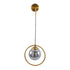 GloboStar® VIENNA 00923 Μοντέρνο Φωτιστικό Τοίχου Απλίκα Μονόφωτο Χρυσό Μεταλλικό Γυάλινο Μπάλα με Ρυθμιζόμενη Ανάρτηση Μ25 x Π23 x Υ27cm - ledmania.gr
