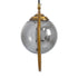 GloboStar® VIENNA 00923 Μοντέρνο Φωτιστικό Τοίχου Απλίκα Μονόφωτο Χρυσό Μεταλλικό Γυάλινο Μπάλα με Ρυθμιζόμενη Ανάρτηση Μ25 x Π23 x Υ27cm - ledmania.gr