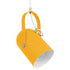 GloboStar® HAZEL 00926 Μοντέρνο Κρεμαστό Φωτιστικό Οροφής Μονόφωτο Κίτρινο Ματ με Χρυσές Λεπτομέρειες Μεταλλικό Φ12 x Υ27cm - ledmania.gr