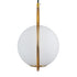 GloboStar® MADRID 00932 Μοντέρνο Κρεμαστό Φωτιστικό Οροφής Μονόφωτο Χρυσό Μεταλλικό Γυάλινο Μπάλα Μ30 x Π20 x Υ30cm - ledmania.gr