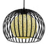GloboStar® CARTER 00960 Μοντέρνο Industrial Κρεμαστό Φωτιστικό Οροφής Μονόφωτο Μαύρο με Εκρού Μεταλλικό Πλέγμα Φ28 x Υ23cm - ledmania.gr