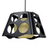 GloboStar® CARTER 00962 Μοντέρνο Industrial Κρεμαστό Φωτιστικό Οροφής Μονόφωτο Μαύρο με Εκρού Μεταλλικό Πλέγμα Μ28 x Π28 x Υ22cm - ledmania.gr