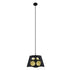 GloboStar® CARTER 00962 Μοντέρνο Industrial Κρεμαστό Φωτιστικό Οροφής Μονόφωτο Μαύρο με Εκρού Μεταλλικό Πλέγμα Μ28 x Π28 x Υ22cm - ledmania.gr