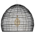 GloboStar® MALIBU 00966 Vintage Κρεμαστό Φωτιστικό Οροφής Μονόφωτο Μαύρο Ξύλινο Bamboo Φ100 x Y86cm - ledmania.gr