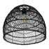 GloboStar® MALIBU 00969 Vintage Κρεμαστό Φωτιστικό Οροφής Μονόφωτο Μαύρο Ξύλινο Bamboo Φ40 x Y35cm - ledmania.gr