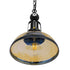 GloboStar® BILLIARD 00971 Vintage Industrial Κρεμαστό Φωτιστικό Οροφής Μονόφωτο Mαύρο Μεταλλικό Καμπάνα Φ25 x Υ29cm - ledmania.gr