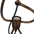 GloboStar® FIGURE 10000979 Μοντέρνο Κρεμαστό Παιδικό Φωτιστικό Οροφής Τρίφωτο Μπρούτζινο Μεταλλικό Φιγούρα Μ70 x Π10 x Υ105cm - ledmania.gr