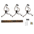 GloboStar® FIGURE 10000979 Μοντέρνο Κρεμαστό Παιδικό Φωτιστικό Οροφής Τρίφωτο Μπρούτζινο Μεταλλικό Φιγούρα Μ70 x Π10 x Υ105cm - ledmania.gr