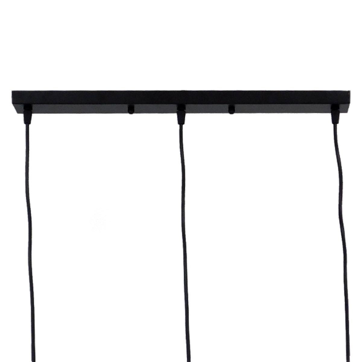 GloboStar® FIGURE 10000980 Μοντέρνο Κρεμαστό Παιδικό Φωτιστικό Οροφής Τρίφωτο Μαύρο Μεταλλικό Φιγούρα Μ70 x Π10 x Υ105cm - ledmania.gr