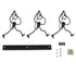 GloboStar® FIGURE 10000980 Μοντέρνο Κρεμαστό Παιδικό Φωτιστικό Οροφής Τρίφωτο Μαύρο Μεταλλικό Φιγούρα Μ70 x Π10 x Υ105cm - ledmania.gr