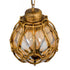 GloboStar® ETOILE 00987 Vintage Industrial Κρεμαστό Φωτιστικό Οροφής Μονόφωτο Μπρονζέ Χρυσό Μεταλλικό Πλέγμα με Μελί Γυαλί Φ28 x Υ38cm - ledmania.gr