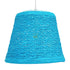 GloboStar® PLAYROOM 00995 Vintage Κρεμαστό Φωτιστικό Οροφής Μονόφωτο Θαλασσί Ξύλινο Ψάθινο Rattan Φ32 x Υ27cm - ledmania.gr