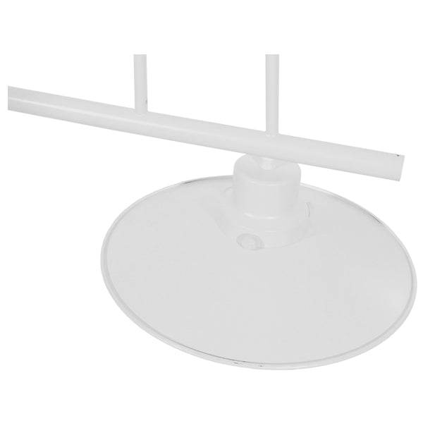GloboStar® REGAL 01008 Vintage Industrial Φωτιστικό Οροφής Δίφωτο Λευκό Μεταλλικό Ράγα Μ67 x Π26 x Υ85cm - ledmania.gr