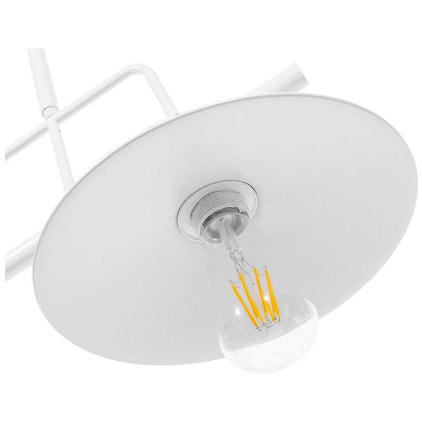 GloboStar® REGAL 01008 Vintage Industrial Φωτιστικό Οροφής Δίφωτο Λευκό Μεταλλικό Ράγα Μ67 x Π26 x Υ85cm - ledmania.gr
