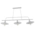 GloboStar® REGAL 01010 Vintage Industrial Φωτιστικό Οροφής Τρίφωτο Λευκό Μεταλλικό Ράγα Μ113 x Π26 x Υ85cm - ledmania.gr