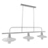 GloboStar® REGAL 01010 Vintage Industrial Φωτιστικό Οροφής Τρίφωτο Λευκό Μεταλλικό Ράγα Μ113 x Π26 x Υ85cm - ledmania.gr