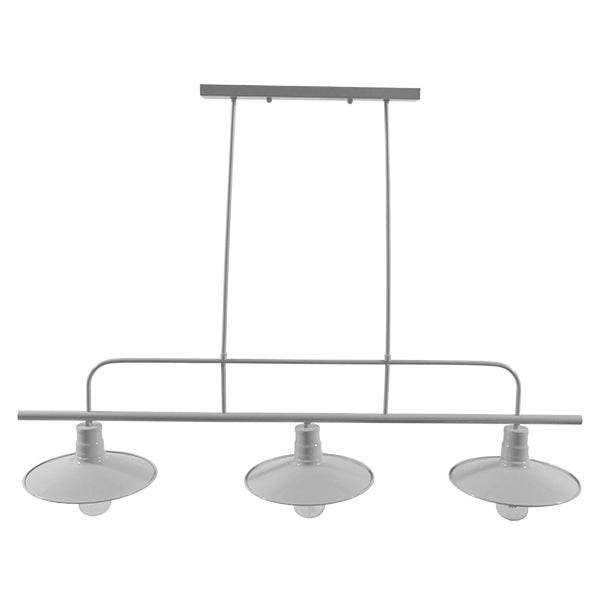 GloboStar® REGAL 01010 Vintage Industrial Φωτιστικό Οροφής Τρίφωτο Λευκό Μεταλλικό Ράγα Μ113 x Π26 x Υ85cm - ledmania.gr