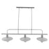 GloboStar® REGAL 01010 Vintage Industrial Φωτιστικό Οροφής Τρίφωτο Λευκό Μεταλλικό Ράγα Μ113 x Π26 x Υ85cm - ledmania.gr