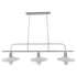 GloboStar® REGAL 01010 Vintage Industrial Φωτιστικό Οροφής Τρίφωτο Λευκό Μεταλλικό Ράγα Μ113 x Π26 x Υ85cm - ledmania.gr