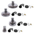 GloboStar® FEMINE 01011 SET 4 Μοντέρνα Κρεμαστά Φωτιστικά Οροφής Γυάλινα Φιμέ Χρωμίου Μονόφωτα Καμπάνα - ledmania.gr