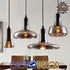 GloboStar® FEMINE 01011 SET 4 Μοντέρνα Κρεμαστά Φωτιστικά Οροφής Γυάλινα Φιμέ Χρωμίου Μονόφωτα Καμπάνα - ledmania.gr