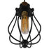 GloboStar® CAMBER 01016 Vintage Industrial Κρεμαστό Φωτιστικό Οροφής Μονόφωτο Μαύρο Μεταλλικό Πλέγμα Φ11 x Y25cm - ledmania.gr