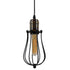 GloboStar® CAMBER 01016 Vintage Industrial Κρεμαστό Φωτιστικό Οροφής Μονόφωτο Μαύρο Μεταλλικό Πλέγμα Φ11 x Y25cm - ledmania.gr