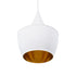 GloboStar® SHANGHAI WHITE 01026-A Μοντέρνο Κρεμαστό Φωτιστικό Οροφής Μονόφωτο 1 x E27 Λευκό Μεταλλικό Καμπάνα Φ25 x Υ30cm - ledmania.gr