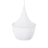 GloboStar® SHANGHAI WHITE 01026-A Μοντέρνο Κρεμαστό Φωτιστικό Οροφής Μονόφωτο 1 x E27 Λευκό Μεταλλικό Καμπάνα Φ25 x Υ30cm - ledmania.gr