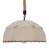 GloboStar® ANTOINETTE 01028 Vintage Κρεμαστό Φωτιστικό Οροφής Μονόφωτο με Μπεζ Σχοινί και Καπέλο Φ35 x Y20cm - ledmania.gr