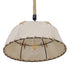 GloboStar® ANTOINETTE 01028 Vintage Κρεμαστό Φωτιστικό Οροφής Μονόφωτο με Μπεζ Σχοινί και Καπέλο Φ35 x Y20cm - ledmania.gr
