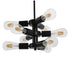 GloboStar® DELIR 01035 Μοντέρνο Industrial Φωτιστικό Οροφής Πολύφωτο Μαύρο Μεταλλικό Φ24 x Y23cm - ledmania.gr