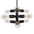GloboStar® DELIR 01035 Μοντέρνο Industrial Φωτιστικό Οροφής Πολύφωτο Μαύρο Μεταλλικό Φ24 x Y23cm - ledmania.gr