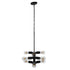 GloboStar® DELIR 01035 Μοντέρνο Industrial Φωτιστικό Οροφής Πολύφωτο Μαύρο Μεταλλικό Φ24 x Y23cm - ledmania.gr