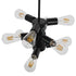 GloboStar® DELIR 01035 Μοντέρνο Industrial Φωτιστικό Οροφής Πολύφωτο Μαύρο Μεταλλικό Φ24 x Y23cm - ledmania.gr