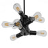 GloboStar® DELIR 01035 Μοντέρνο Industrial Φωτιστικό Οροφής Πολύφωτο Μαύρο Μεταλλικό Φ24 x Y23cm - ledmania.gr