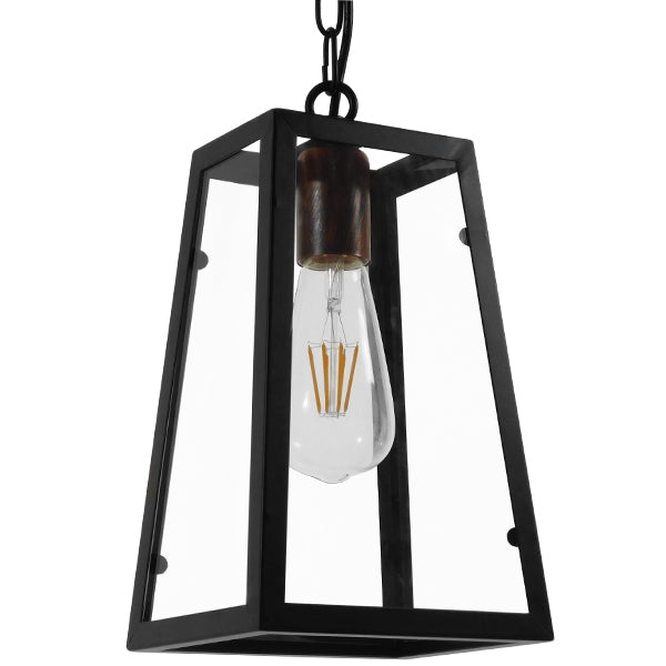 GloboStar® LIMA 01040 Vintage Industrial Κρεμαστό Φωτιστικό Οροφής Μονόφωτο Μαύρο Μεταλλικό Μ17 x Π14 x Υ26cm - ledmania.gr