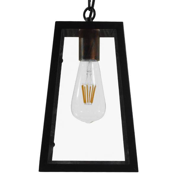 GloboStar® LIMA 01040 Vintage Industrial Κρεμαστό Φωτιστικό Οροφής Μονόφωτο Μαύρο Μεταλλικό Μ17 x Π14 x Υ26cm - ledmania.gr