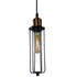 GloboStar® KLECE 01057 Vintage Industrial Κρεμαστό Φωτιστικό Οροφής Μονόφωτο Μαύρο Μεταλλικό Πλέγμα Φ7 x Y35cm - ledmania.gr