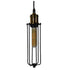 GloboStar® KLECE 01057 Vintage Industrial Κρεμαστό Φωτιστικό Οροφής Μονόφωτο Μαύρο Μεταλλικό Πλέγμα Φ7 x Y35cm - ledmania.gr