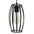 GloboStar® ZEBRA 01062 Vintage Industrial Κρεμαστό Φωτιστικό Οροφής Μονόφωτο Μαύρο Μεταλλικό Πλέγμα Φ15 x Y24cm - ledmania.gr