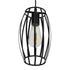 GloboStar® ZEBRA 01062 Vintage Industrial Κρεμαστό Φωτιστικό Οροφής Μονόφωτο Μαύρο Μεταλλικό Πλέγμα Φ15 x Y24cm - ledmania.gr