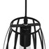 GloboStar® ZEBRA 01062 Vintage Industrial Κρεμαστό Φωτιστικό Οροφής Μονόφωτο Μαύρο Μεταλλικό Πλέγμα Φ15 x Y24cm - ledmania.gr