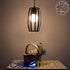 GloboStar® ZEBRA 01062 Vintage Industrial Κρεμαστό Φωτιστικό Οροφής Μονόφωτο Μαύρο Μεταλλικό Πλέγμα Φ15 x Y24cm - ledmania.gr
