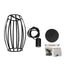 GloboStar® ZEBRA 01062 Vintage Industrial Κρεμαστό Φωτιστικό Οροφής Μονόφωτο Μαύρο Μεταλλικό Πλέγμα Φ15 x Y24cm - ledmania.gr
