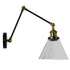GloboStar® OLIVIA 01068 Vintage Φωτιστικό Τοίχου Απλίκα Μονόφωτο με Σπαστό Μεταλλικό Βραχίονα και Γυάλινη Καμπάνα Φ19 x Μ63 x Π19 x Υ77cm - ledmania.gr