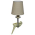 GloboStar® DOVE 01084 Vintage Φωτιστικό Τοίχου Απλίκα Μονόφωτο Μαύρο Μεταλλικό με Υφασμάτινο Μπεζ Καπέλο Φ16 x Μ35 x Π16 x Υ45cm - ledmania.gr