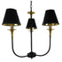 GloboStar® LIMI 01091 Vintage Industrial Κρεμαστό Φωτιστικό Οροφής Τρίφωτο Μαύρο Μεταλλικό Πολυέλαιος με Καπέλο Φ56 x Y54cm - ledmania.gr