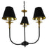 GloboStar® LIMI 01091 Vintage Industrial Κρεμαστό Φωτιστικό Οροφής Τρίφωτο Μαύρο Μεταλλικό Πολυέλαιος με Καπέλο Φ56 x Y54cm - ledmania.gr